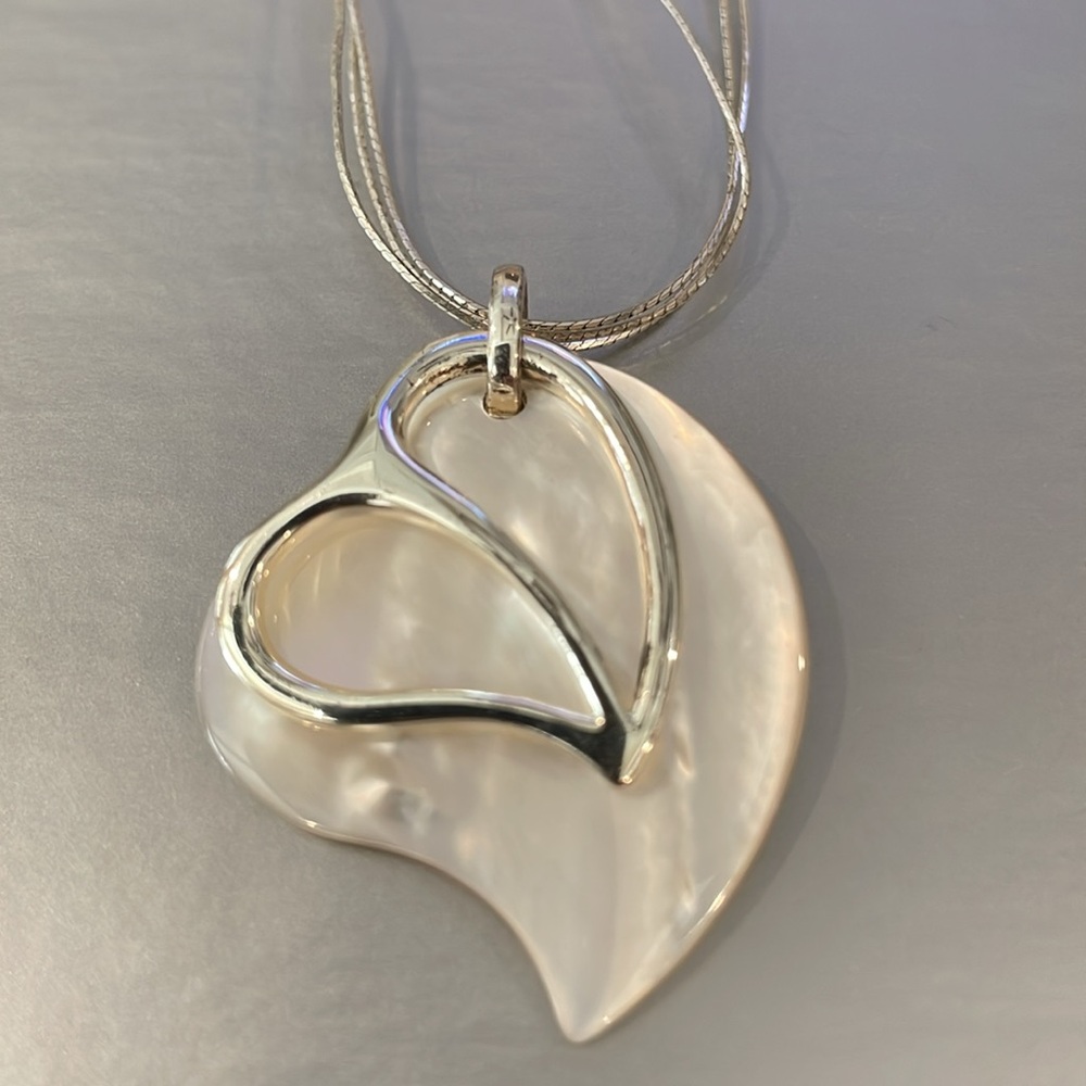 Shell Heart Sterling Silver Necklace